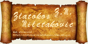 Zlatokos Miletaković vizit kartica